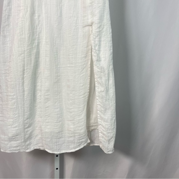 Mahina Small Gauze Puff Sleeve Keyhold Cutout Open Back Cottagecore Dress - Picture 4 of 9